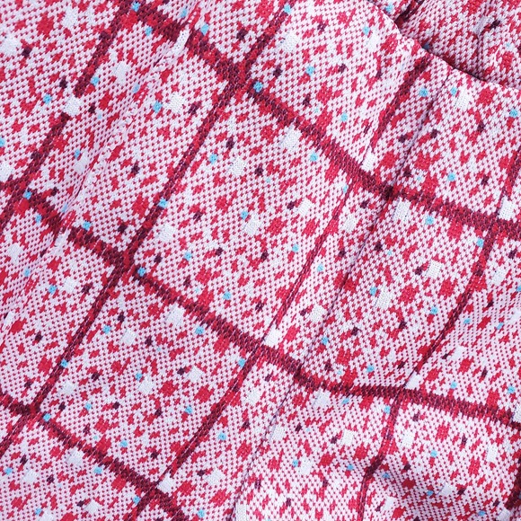 VTG 60s Poly Blend Ladies Slacks Red Speckled Pattern By Miss Holly Sz Medium - Picture 7 of 8